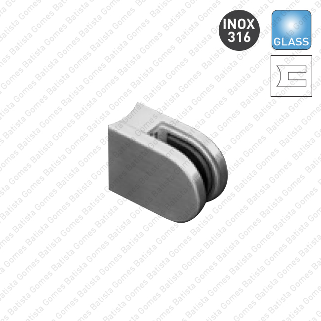 Suporte para paineis vidro / 8-12mm - para tubo �42.4mm